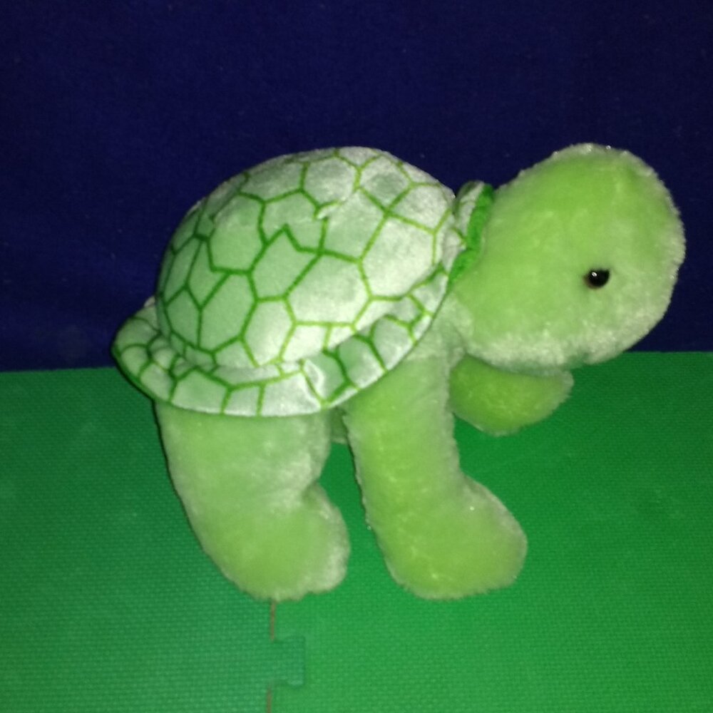 Plush Aurora Ultra Soft Plush 14" Stuffed Green Turtle New